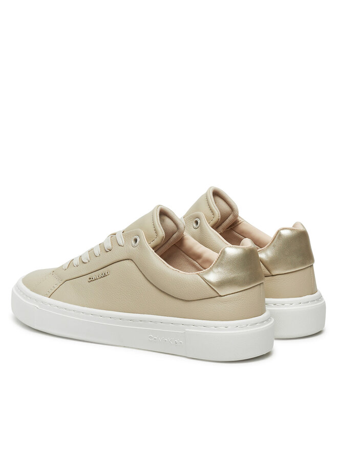Calvin Klein Αθλητικά Calvin Klein Cupsole Lace Up W/Ml HW0HW02288 Εκρού