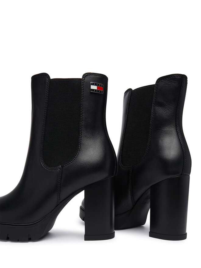 Tommy Jeans Stiefeletten Tommy Jeans Tjw Chelsea High Heel Boots EN0EN03112 Schwarz