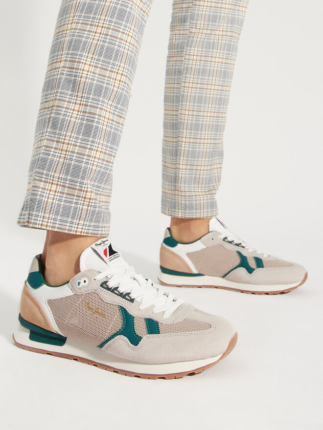 Pepe Jeans Sneakers Pepe Jeans Brit Retro M PMS40004 Écru