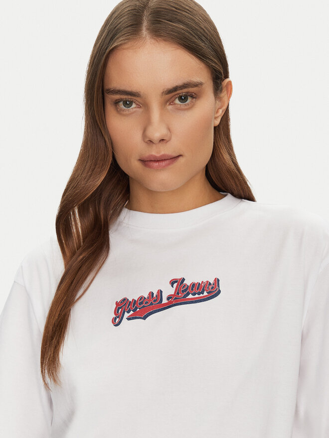 Guess Jeans Guess Jeans Póló W5GI29 K8HM0 Fehér Regular Fit