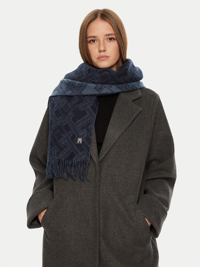 Tommy Hilfiger Šál Tommy Hilfiger AW0AW16650 Tmavomodrá