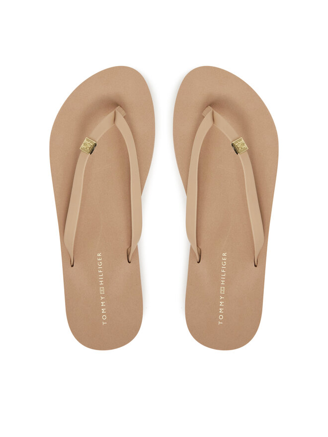 Tommy Hilfiger Japonki Tommy Hilfiger Elevated Chic Beach Sandal FW0FW08523 Beżowy