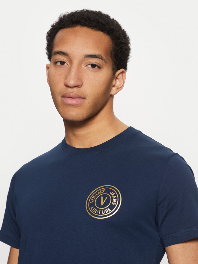 Versace Jeans Couture Versace Jeans Couture Póló 78GAHT00 Kék Regular Fit