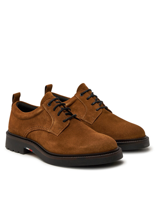 Tommy Hilfiger Īsi apavi Tommy Hilfiger Light Hilfiger Lwt Suede Shoe FM0FM05088 Brūns