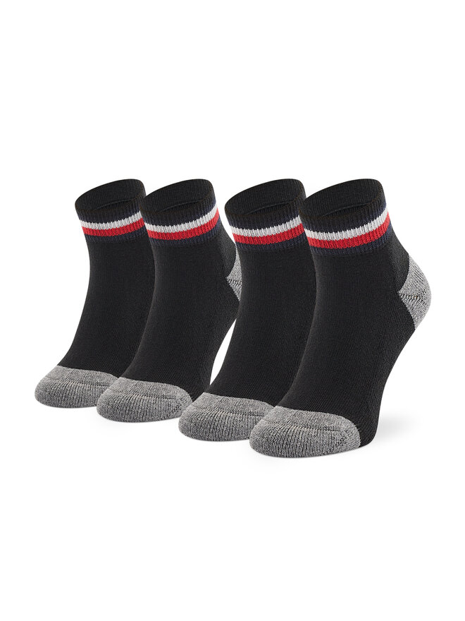 Tommy Hilfiger 2 bērnu augsto zeķu pāru komplekts Tommy Hilfiger 100001501 Melns