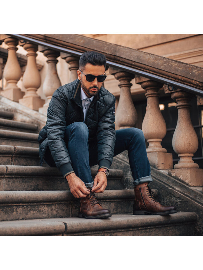 Jack&Jones Kozačky Jack&Jones Jfwrussel 12156000 Hnědá