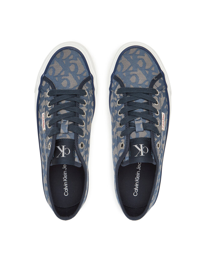 Calvin Klein Jeans Sneakersy Calvin Klein Jeans Vulc Flatf Jacquard YW0YW01965 Granatowy