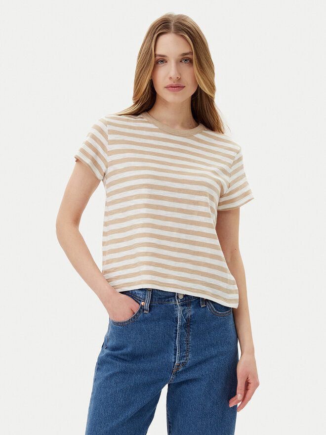 Gap Gap Marškinėliai 723661-01 Smėlio Regular Fit