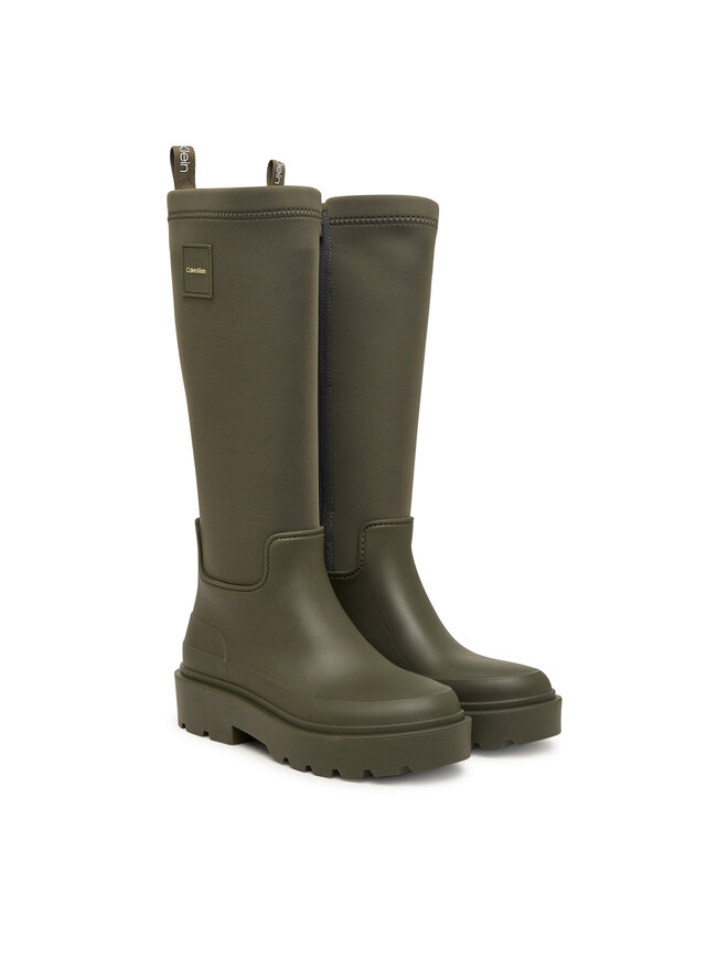 Calvin Klein Gummistiefel Calvin Klein Rainboot High Rubber Neo HW0HW03180 Grün