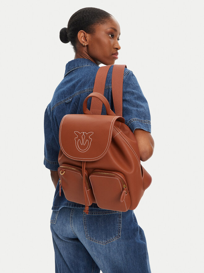 PINKO Hátizsák PINKO Carrie Backpack PE 25 PLTT 104351 A1LF Barna