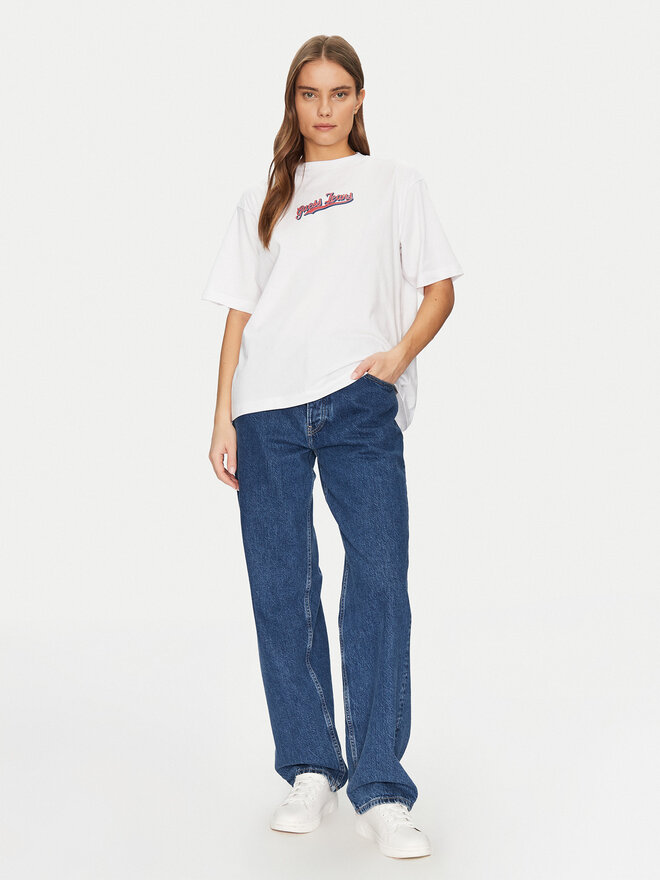 Guess Jeans Guess Jeans Póló W5GI29 K8HM0 Fehér Regular Fit