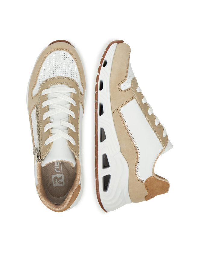 Rieker Sneakersy Rieker N5204-80 Biela