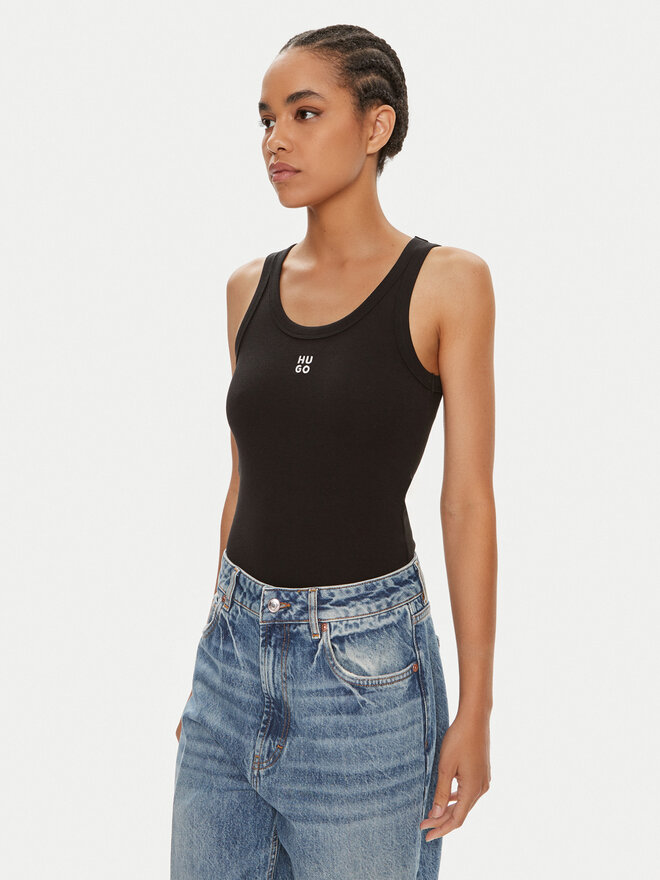 HUGO Hugo Top Datamia 50514489 Schwarz Slim Fit