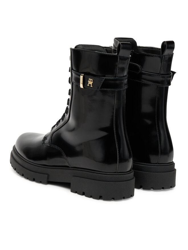Tommy Hilfiger Schnürstiefeletten Tommy Hilfiger Lace-Up Bootie T4A5-34028-1453 D Schwarz