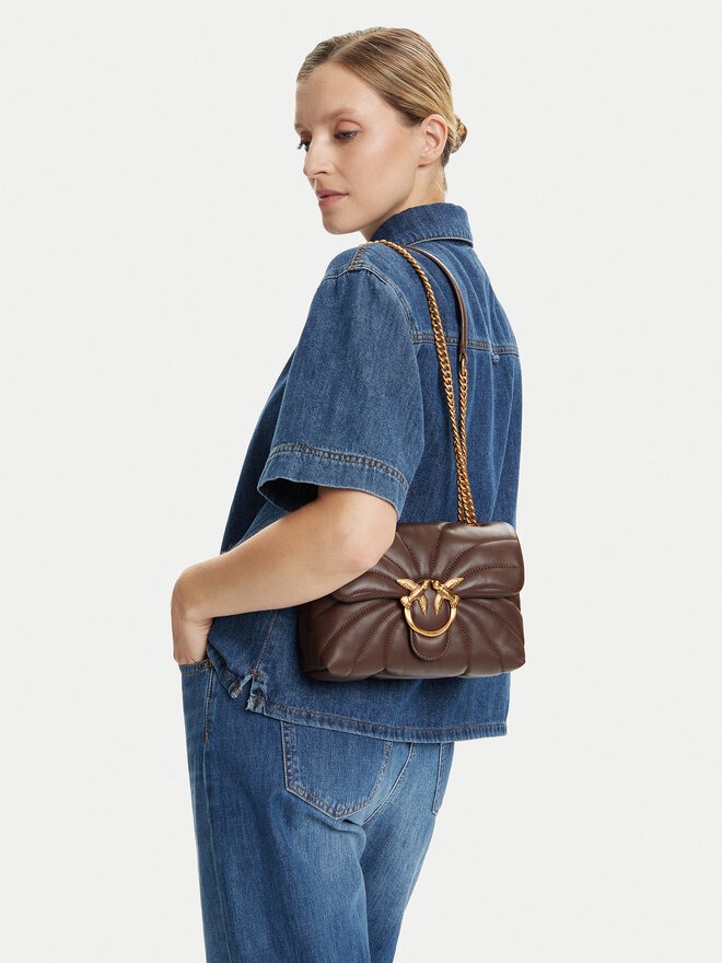 PINKO Borsetta PINKO Love Puff Mini Cl AI 24-25 PLTT 100039 A1EX Marrone