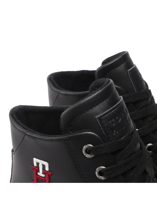 Tommy Hilfiger Sneakersy Tommy Hilfiger Th Hi Vulc Street Leather FM0FM04739 Černá