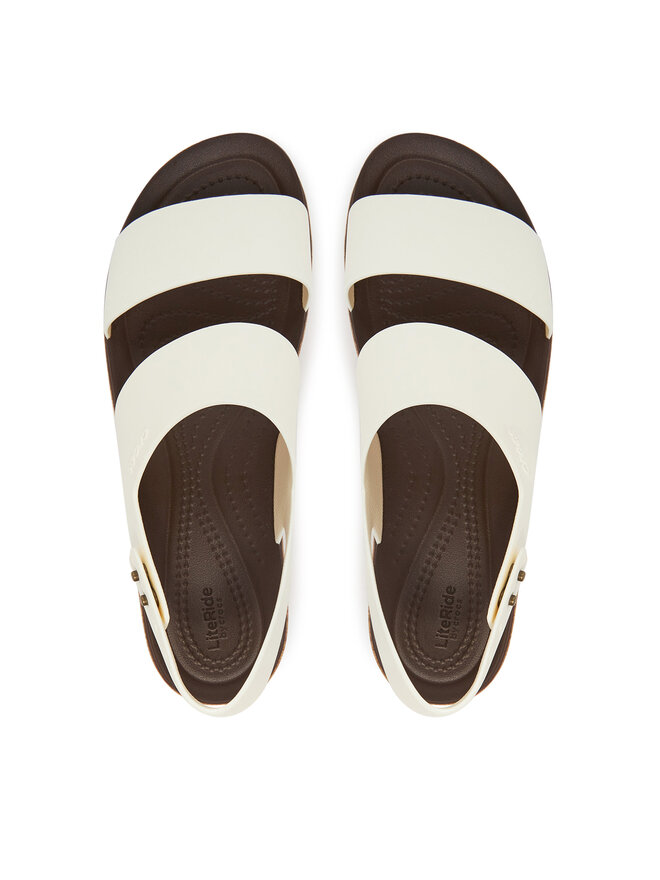 Crocs Sandały Crocs Brooklyn Cork Low Wedge 211144 Czarny