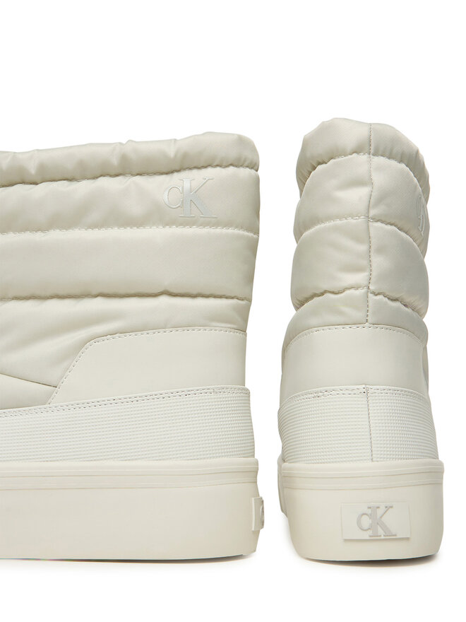 Calvin Klein Schneeschuhe Calvin Klein Vulc Flatf Snowboot Nylon Mix Mg YW0YW01977 Weiß