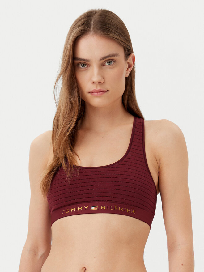 Tommy Hilfiger Tommy Hilfiger Top UW0UW05587 Tamnocrvena Slim Fit