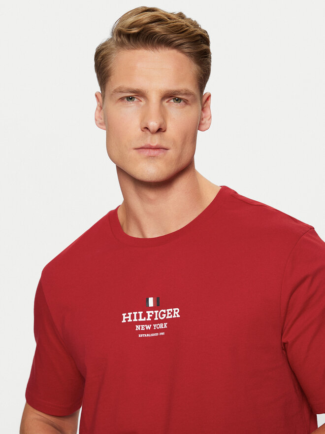 Tommy Hilfiger Tommy Hilfiger Marškinėliai MW0MW38980 Raudona Regular Fit