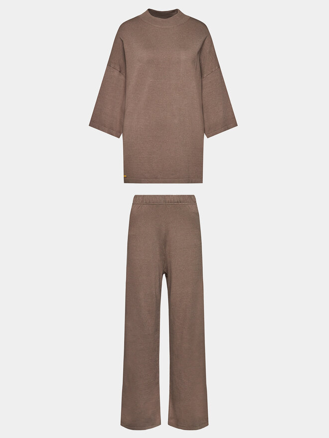 Selmark Selmark Pijama Tricot P7776 Beis Regular Fit