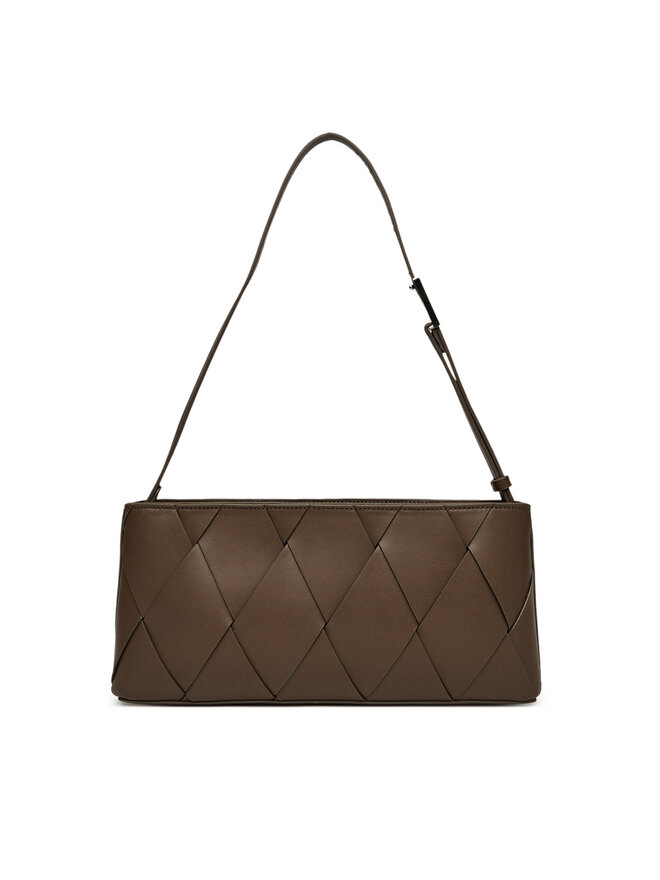 Calvin Klein Ročna torba Calvin Klein Ck Woven Elongated Shoulder Bag K60K612992 Rjava