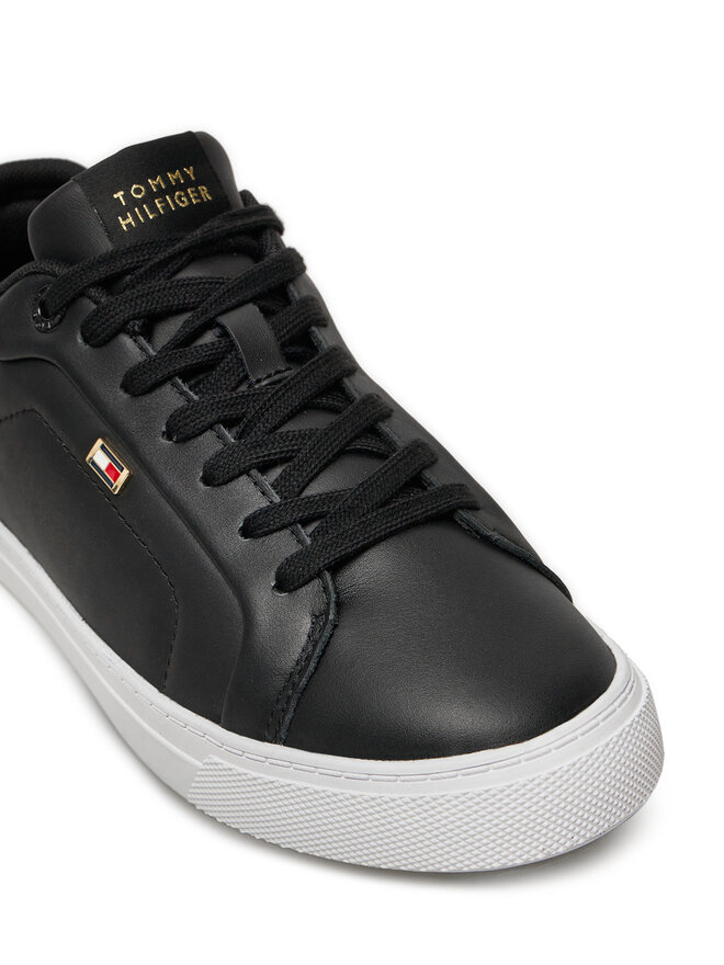 Tommy Hilfiger Sneakers Tommy Hilfiger Icon Court Sneaker Flag FW0FW08327 Schwarz