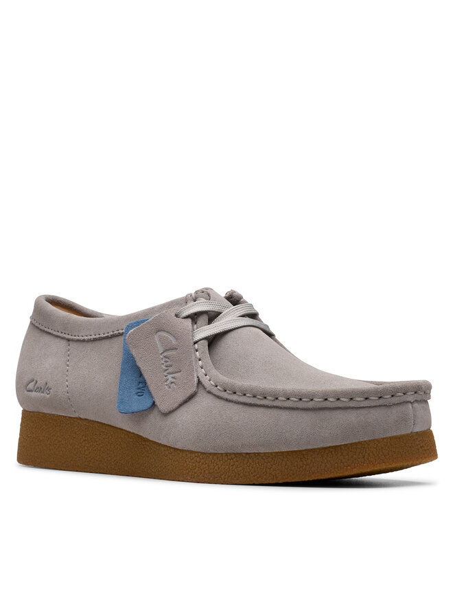 Clarks Nizki čevlji Clarks WallabeeEVOSh 26181477 Siva