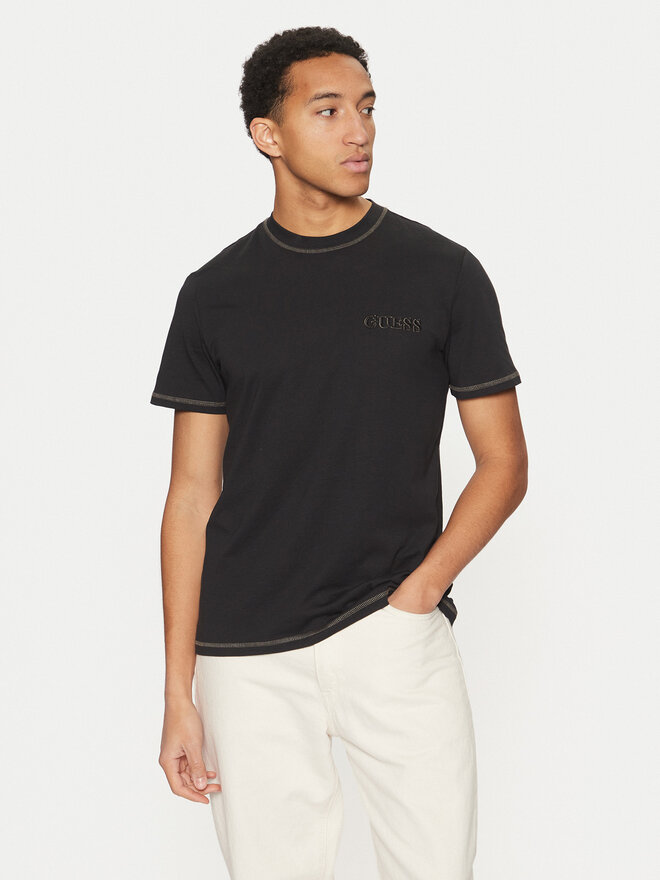 Guess Guess T-Shirt U5RI01 KCAM1 Μαύρο Regular Fit