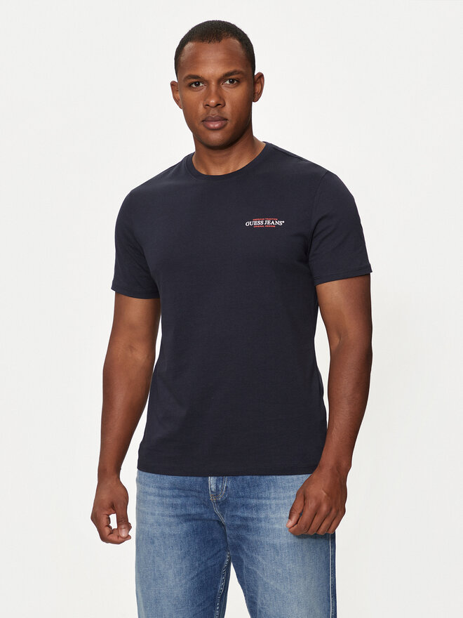 Guess Jeans Guess Jeans Póló M4YI55 K8HM0 Sötétkék Slim Fit