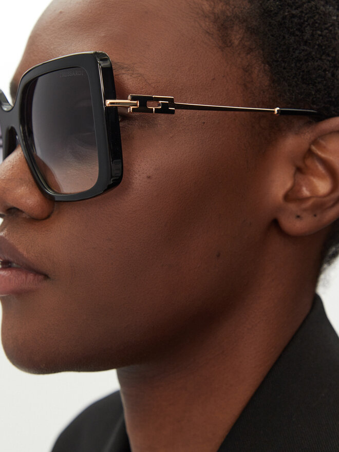 Trussardi Okulary przeciwsłoneczne Trussardi TSW9057 Czarny