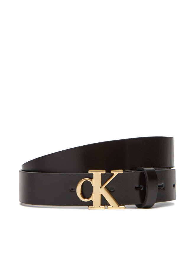Calvin Klein Жіночий ремінь Calvin Klein Monogram Plaque Buckle 25Mm LV04K7017G Чорний