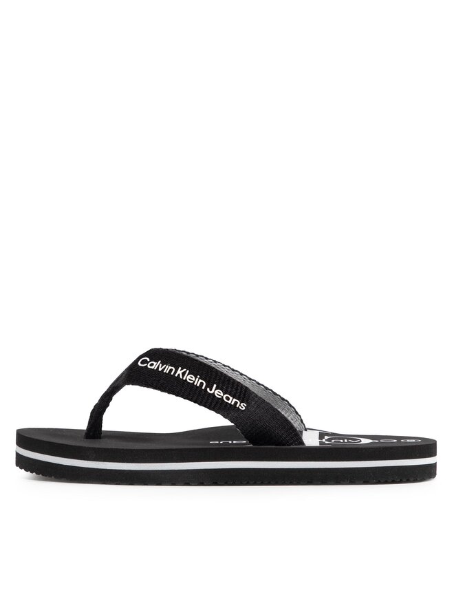 Calvin Klein Jeans Infradito Calvin Klein Jeans Logo Print Flip Flop V3B8-80155-0058 M Nero
