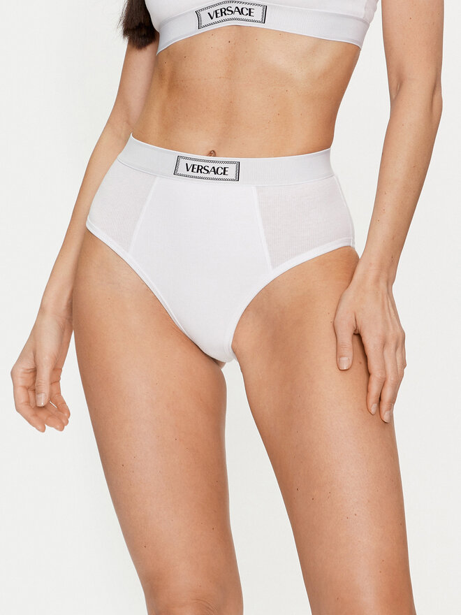 Versace Versace Klassischer Damenslip mit hoher Taille 1013505 Weiß