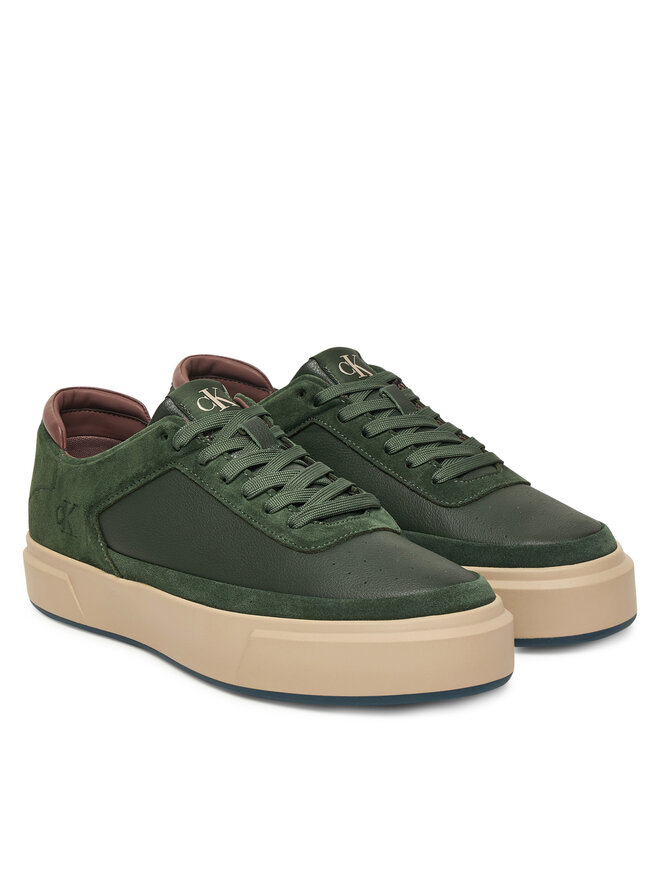 Calvin Klein Sneakers Calvin Klein Basket Cupsole Laceup Lth-Nu YM0YM01354 Grün