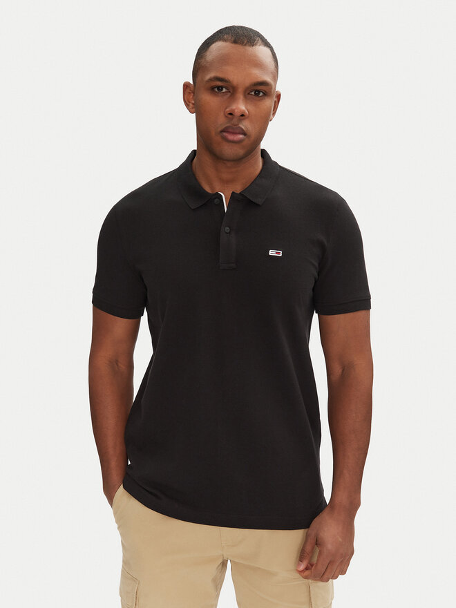 Tommy Jeans Tommy Jeans Polo DM0DM20676 Crna Slim Fit
