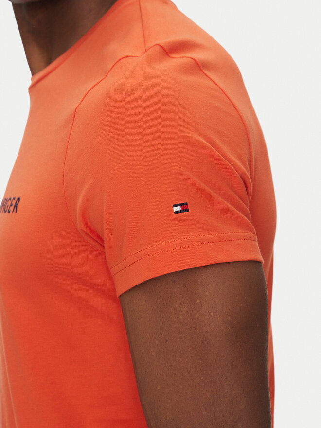Tommy Hilfiger Tommy Hilfiger Camiseta Logo MW0MW11797 Naranja Regular Fit