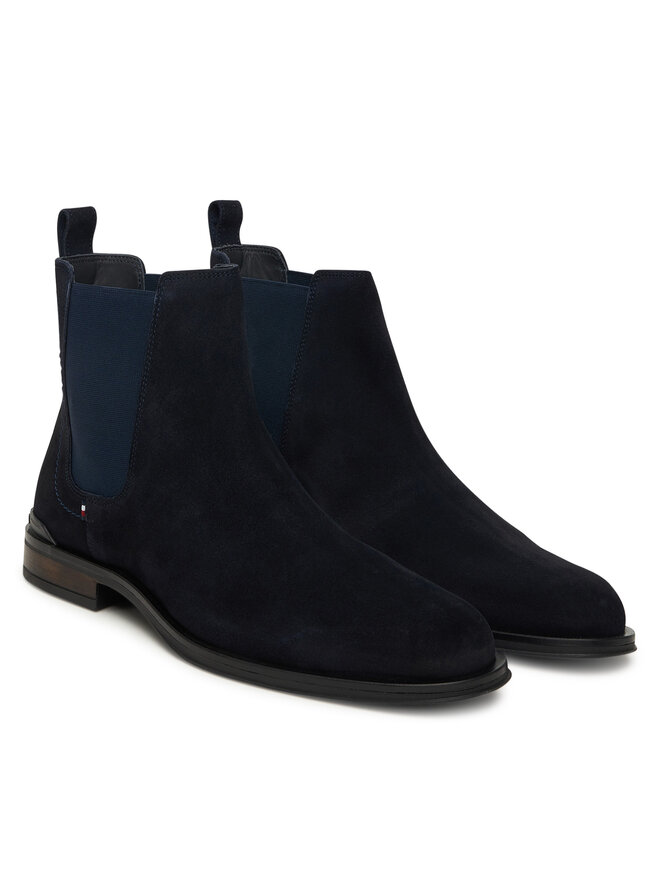 Tommy Hilfiger Μποτάκια με λάστιχο Tommy Hilfiger Corporate FM0FM05580 Σκούρο μπλε
