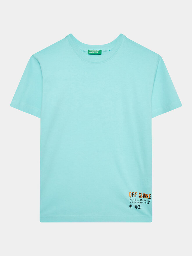 United Colors Of Benetton United Colors Of Benetton Marškinėliai 3096C10BL Mėlyna Regular Fit
