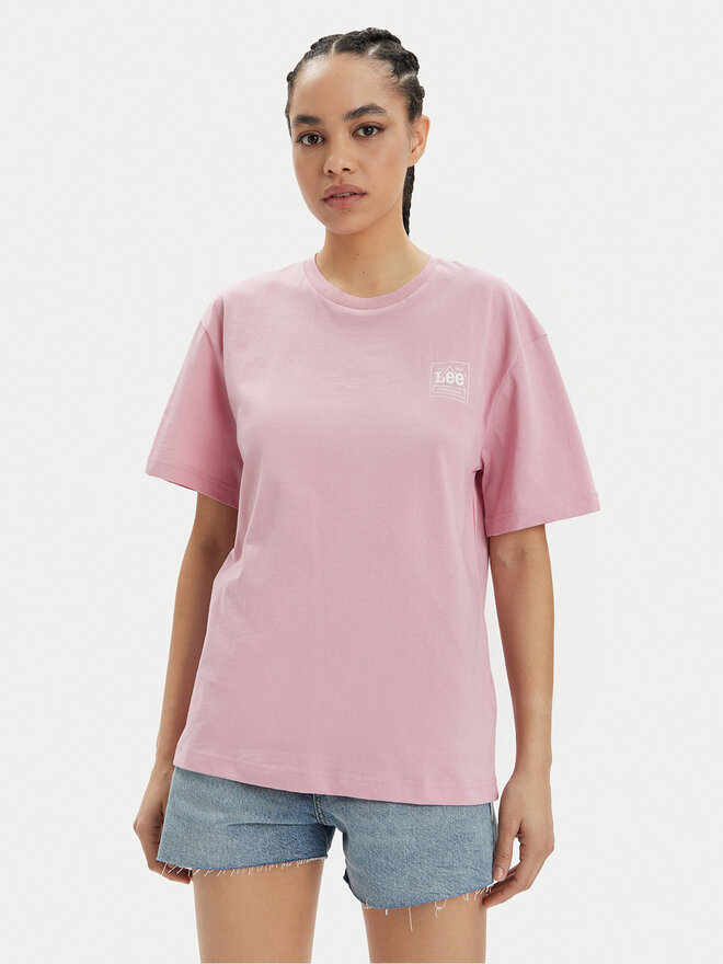 Lee Lee Camiseta 112350207 Rosa Relaxed Fit