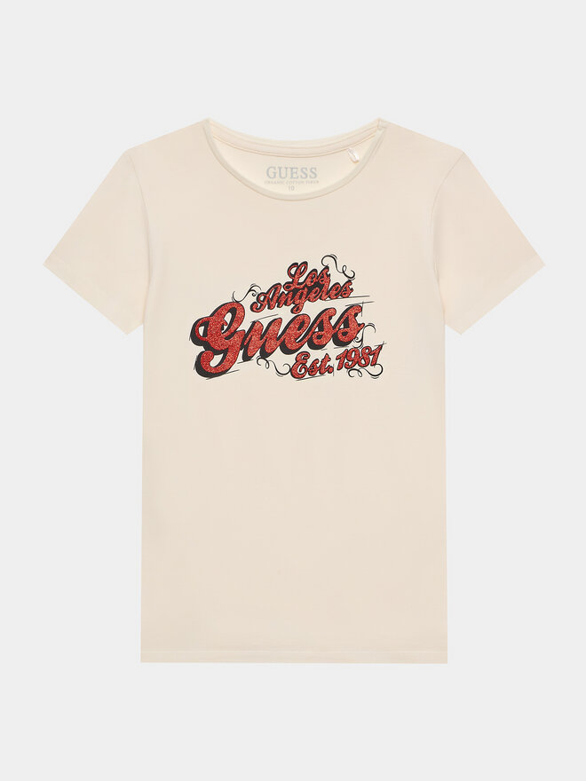 Guess Guess Camiseta J3BI03 J1314 Écru Regular Fit