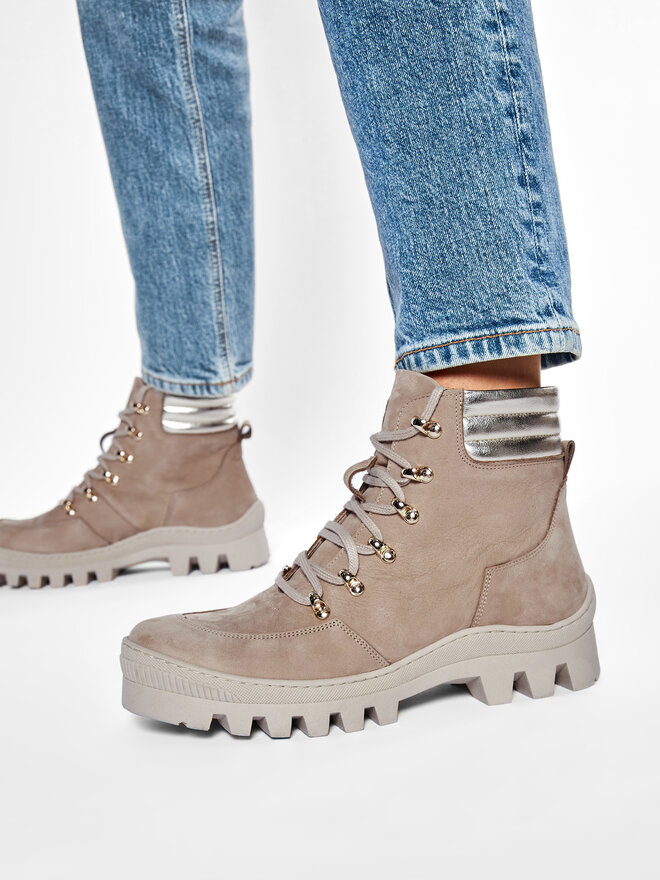 R.Polański Schnürstiefeletten R.Polański 1188 Beige