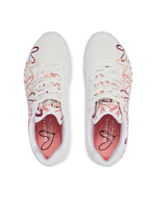 Skechers Αθλητικά Skechers Uno - Dripping In Love 155507/WCRL Λευκό