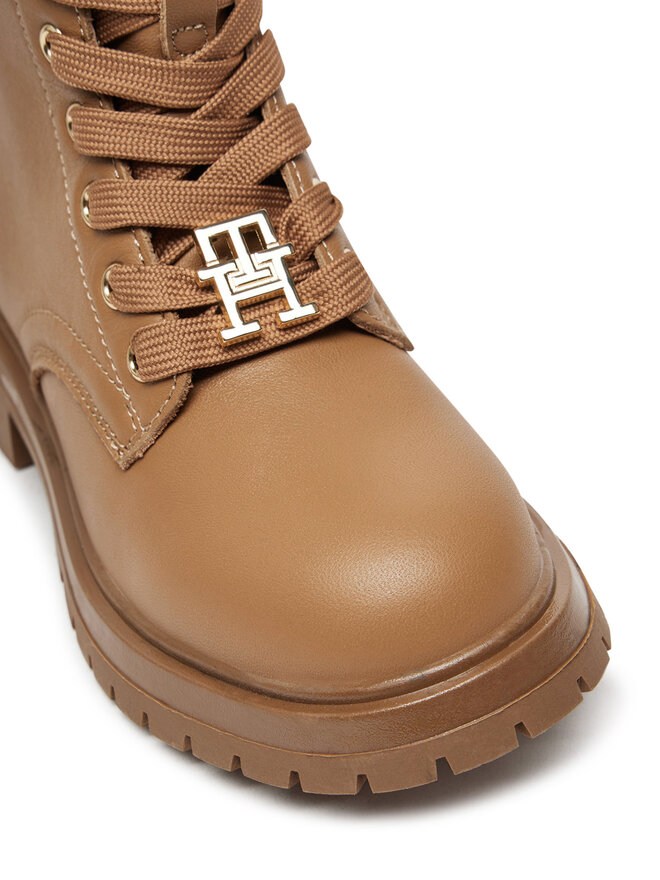 Tommy Hilfiger Trapper stila apavi Tommy Hilfiger Lace-Up Bootie T3A5-33568-0092 M Brūns