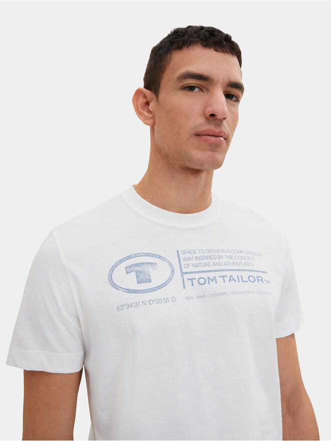 Tom Tailor Tom Tailor Marškinėliai 1035611 Balta Regular Fit