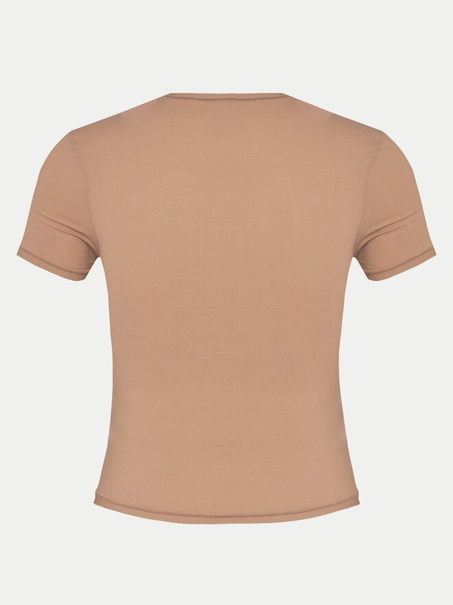 Dorina Dorina Majica Noa FXTO0015MI116 Rjava Slim Fit