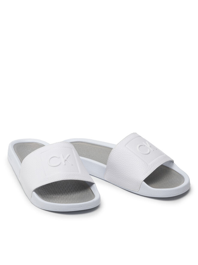 Calvin Klein Чехли Calvin Klein Pool Slide Ergonomic HM0HM00651 Бял