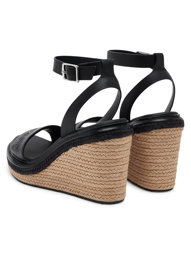 Calvin Klein Espadryle Calvin Klein Wedge Sandal 70 - He HW0HW02376 Czarny