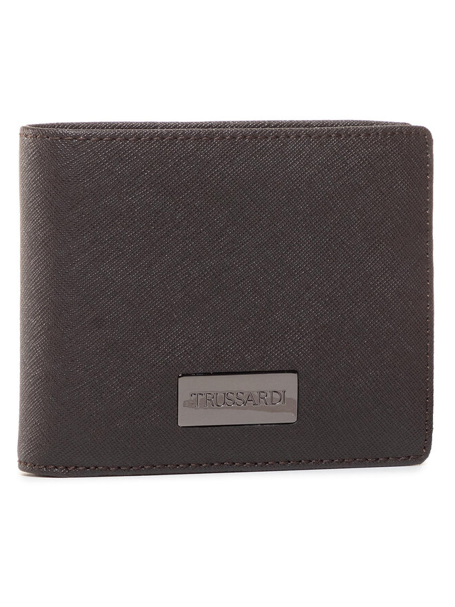 Portafoglio grande da uomo Trussardi Wallet Credit Card 71W00136 Marrone escarpe