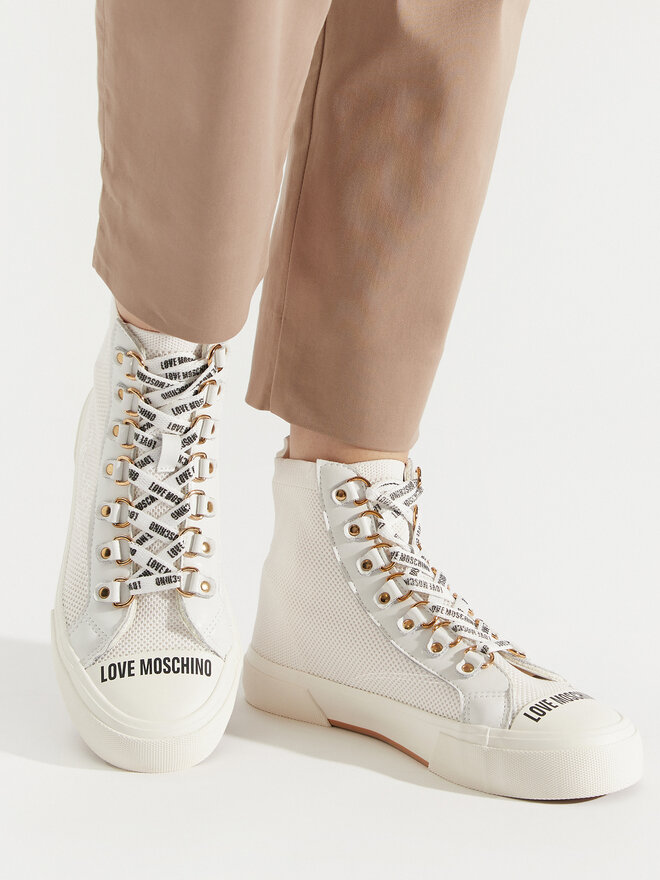 Love moschino high top sneakers sales